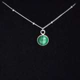 Collier "malachite plat "