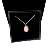 Pendentif en quartz rose serti