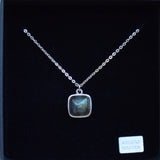Pendentif "labradorite carré"