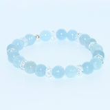 Bracelet aigue Marine qualité AA avec cristal