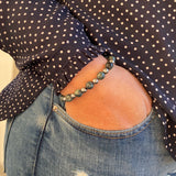 Bracelet en jaspe kambala et hématite argenté