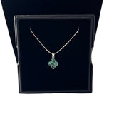 Collier fleur turquoise d'Afrique