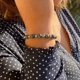 Bracelet en jaspe kambala et hématite argenté