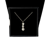 Collier " 3 boules cristal de roche"
