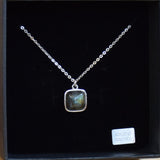 Pendentif "labradorite carré"