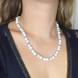 Collier howlite et cristal de roche
