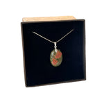 Collier ovale unakite