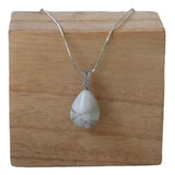 Collier goutte howlite