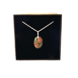 Collier ovale unakite