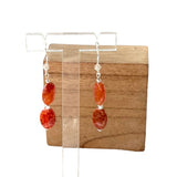 Boucles d'oreilles Agate feu