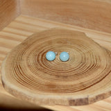 Boucles d'oreilles amazonite Pérou " 10 mm "