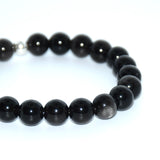 Bracelet Obsidienne reflet argenté