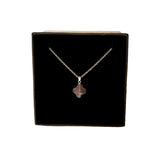 Collier fleur de quartz strawberry