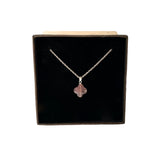 Collier fleur de quartz strawberry