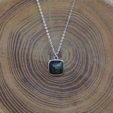 Pendentif "labradorite carré"