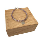 Bracelet  " améthyste trèfle "