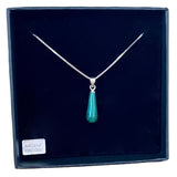 Pendentif "malachite goutte"