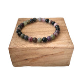 Bracelet " tourmaline multicolore " 6mm
