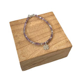 Bracelet  " améthyste trèfle "