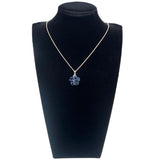 Collier fleur en sodalite