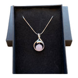 Pendentif " quartz rose "