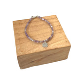 Bracelet  " améthyste trèfle "