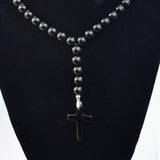 Chapelet agate noire "chapelet"