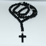 Chapelet agate noire "chapelet"