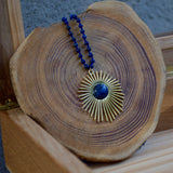 Sautoir soleil sodalite lapis lazuli