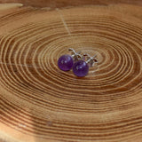 Boucles d'oreilles améthyste " 6 mm "