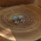 Boucles d'oreilles jade " 8 mm"