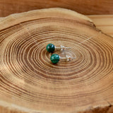 Boucles d'oreilles malachite " 6mm"