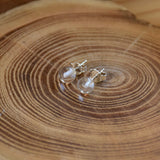 Boucles d'oreilles cristal de roche "6mm"