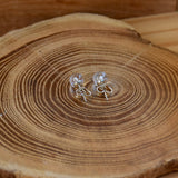 Boucles d'oreilles cristal de roche "6mm"