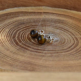 Boucles d'oreilles oeil de tigre "6mm"