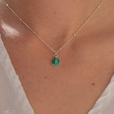 Collier "malachite plat "