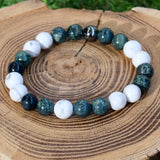 Bracelet en jaspe kambala et howlite