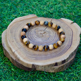 Bracelet Oeil de tigre et bois de santal