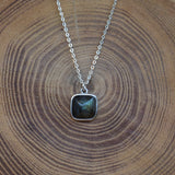 Pendentif "labradorite carré"
