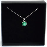 Collier "malachite plat "