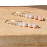 Boucles d'oreilles opale rose