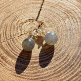 Boucles d'oreilles en labradorite " 6 mm "