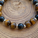 Bracelet oeil de tigre obsidienne