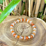 Bracelet cornaline et cristal de roche