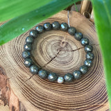 Bracelet pyrite facetté 8mm