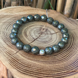 Bracelet pyrite facetté 8mm