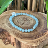 Bracelet aigue marine 6mm AA