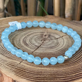 Bracelet aigue marine 6mm AA