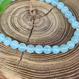 Bracelet aigue marine 6mm AA