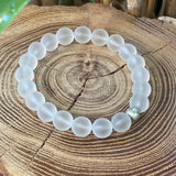 Bracelet cristal de roche mat